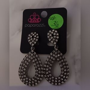 Paparazzi Elegant Silver Teardrop Earrings